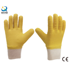 Muñeca de punto, guantes de trabajo de látex completamente recubiertos